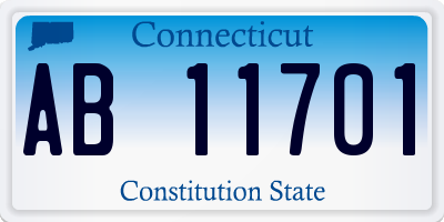 CT license plate AB11701