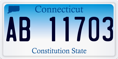 CT license plate AB11703