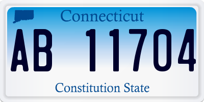 CT license plate AB11704