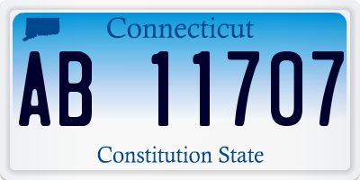 CT license plate AB11707