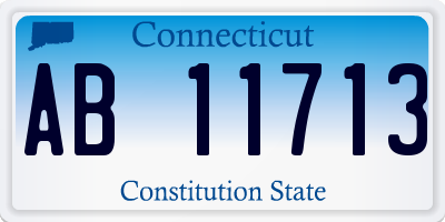 CT license plate AB11713