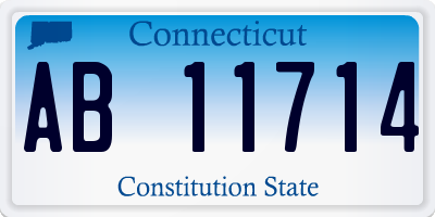 CT license plate AB11714