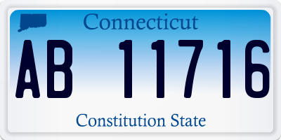 CT license plate AB11716