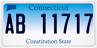 CT license plate AB11717