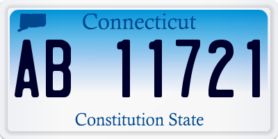 CT license plate AB11721