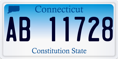 CT license plate AB11728