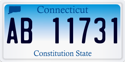 CT license plate AB11731