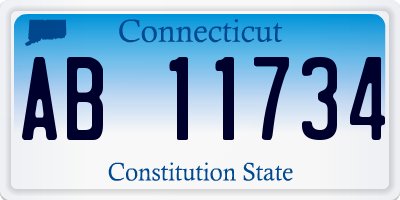 CT license plate AB11734