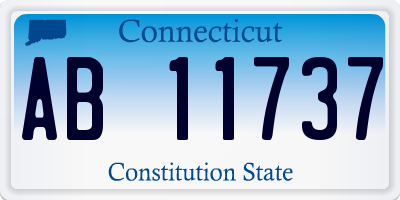 CT license plate AB11737