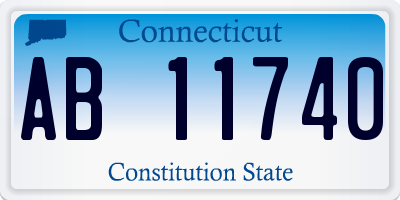 CT license plate AB11740