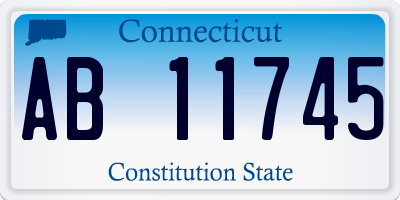 CT license plate AB11745