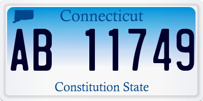 CT license plate AB11749