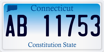 CT license plate AB11753