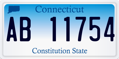 CT license plate AB11754