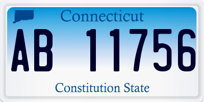 CT license plate AB11756