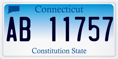 CT license plate AB11757