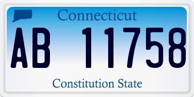 CT license plate AB11758