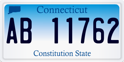 CT license plate AB11762