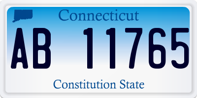 CT license plate AB11765