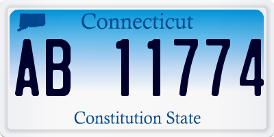 CT license plate AB11774