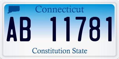 CT license plate AB11781