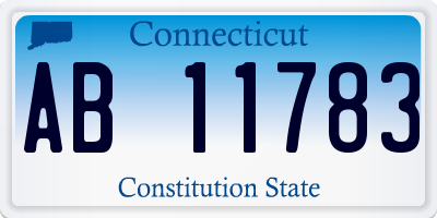 CT license plate AB11783