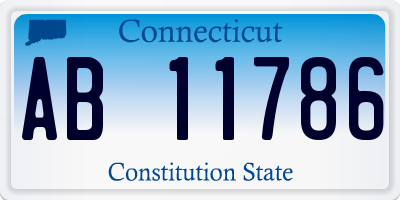 CT license plate AB11786