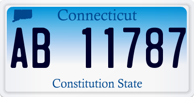 CT license plate AB11787