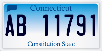 CT license plate AB11791