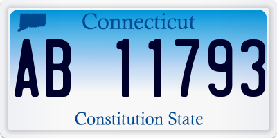CT license plate AB11793