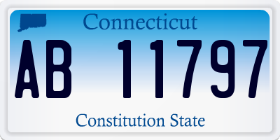 CT license plate AB11797