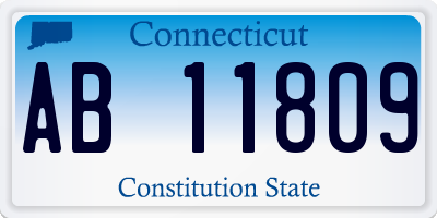 CT license plate AB11809