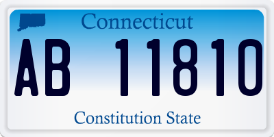 CT license plate AB11810