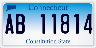 CT license plate AB11814
