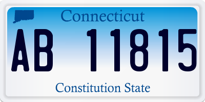 CT license plate AB11815