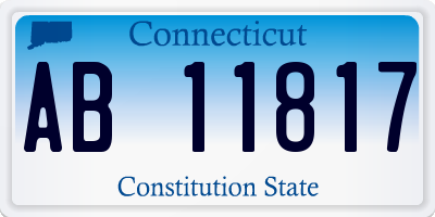 CT license plate AB11817