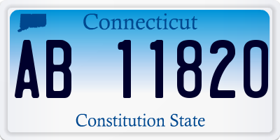 CT license plate AB11820