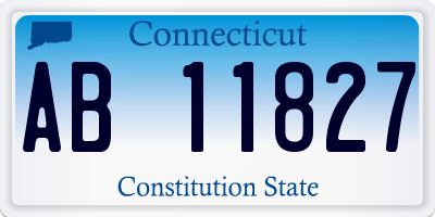CT license plate AB11827