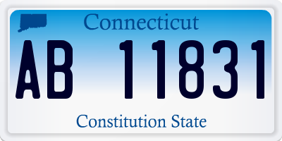 CT license plate AB11831