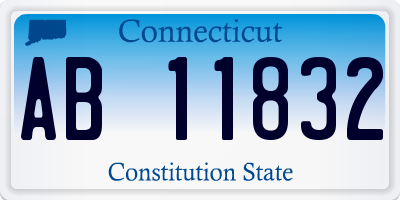 CT license plate AB11832
