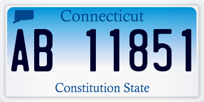 CT license plate AB11851