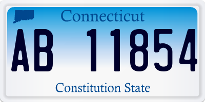 CT license plate AB11854
