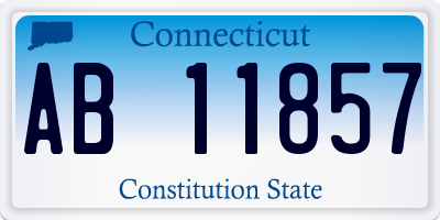 CT license plate AB11857