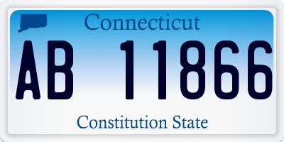 CT license plate AB11866