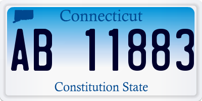 CT license plate AB11883