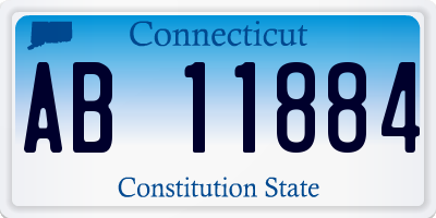 CT license plate AB11884