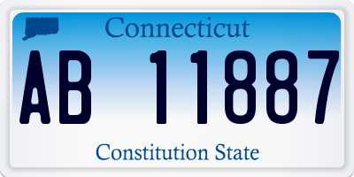 CT license plate AB11887