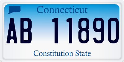 CT license plate AB11890