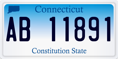 CT license plate AB11891