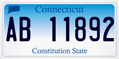 CT license plate AB11892